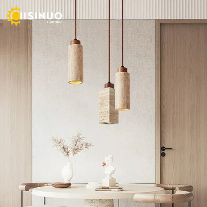 Wabi-Sabi Yellow Stone Cave Pendant Light - Decorbites