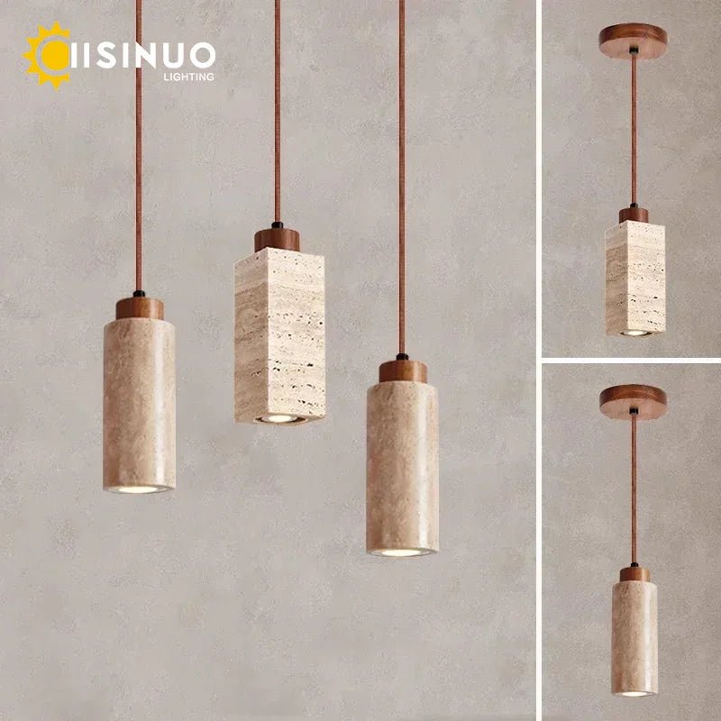 Wabi-Sabi Yellow Stone Cave Pendant Light - Decorbites