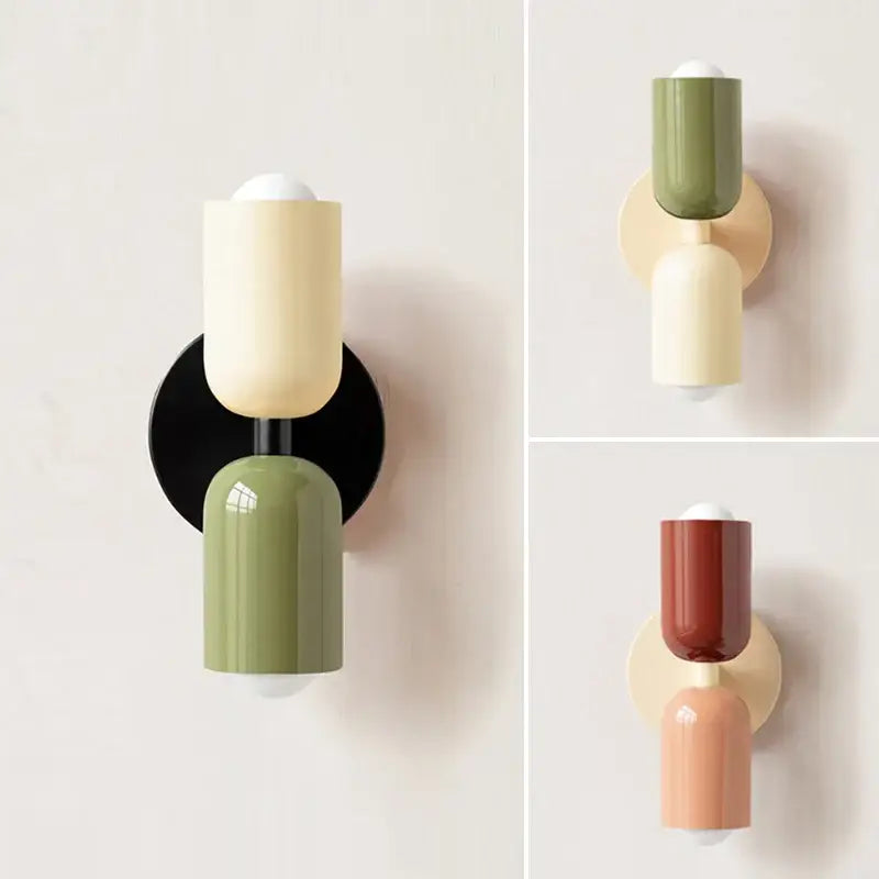 Decorbites™ colorful wall lights nordic style with three vibrant colors for modern bedroom and living room lighting