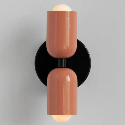DecorBites™ two-light sconce with terracotta shades for colorful wall lights nordic modern bedroom use