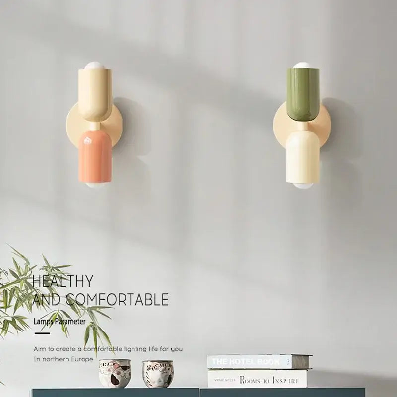 Two-toned decorbites™ wall lights nordic minimalist colorful wall lights for bedroom living room and kid’s room use