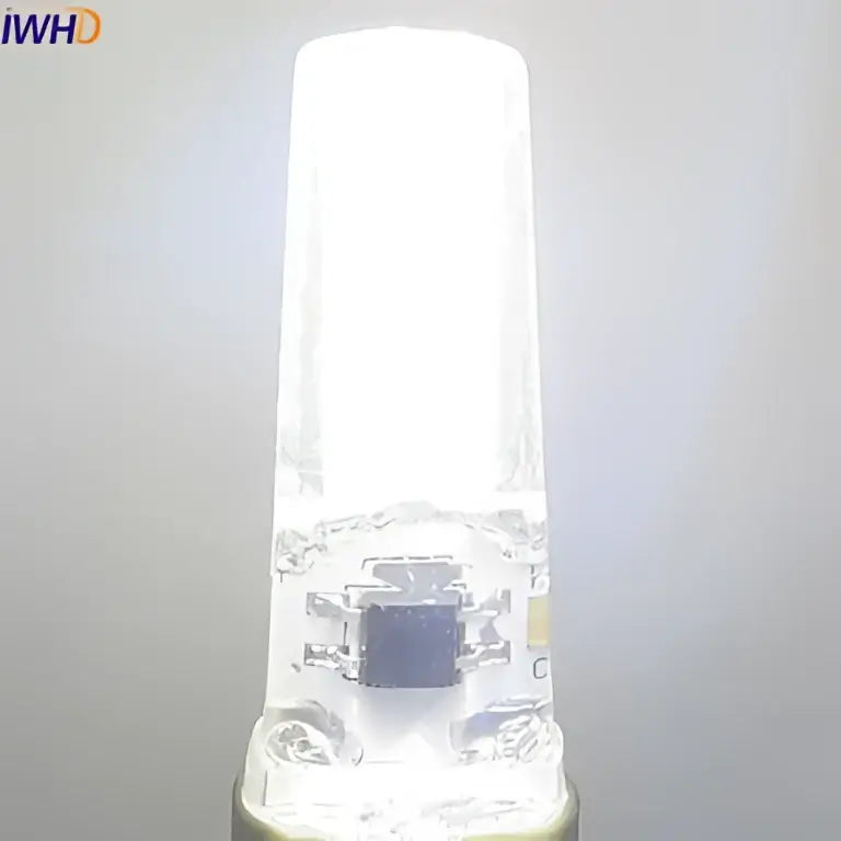 Clear glass warm white cob g4 led bulb with metallic base and visible circuitry from led bulb 10-pack for chandelier use