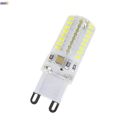 Clear glass led bulb with warm white dimmable yellowish leds and white base for living room decorbites lighting