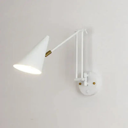White adjustable wall lamp with brass accent from decorbites astronaut wall sconces for bedroom lighting