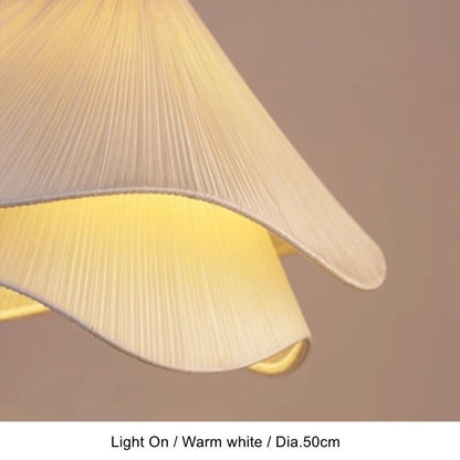 White Flower Fabric Pendant Light - Decorbites
