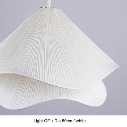 White Flower Fabric Pendant Light - Decorbites