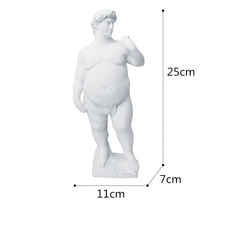 White hercules david obesity resin sculpture in white marble replica with muscular figure for living room decorbites david obesity