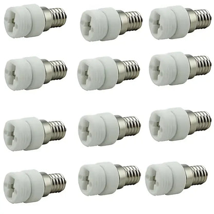 White plastic and metal e14 to g9 converter splitter bulb socket adapter for kitchen lighting applications