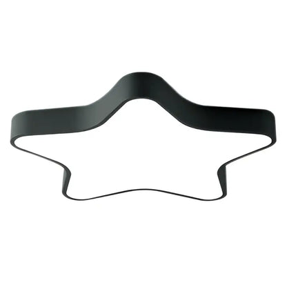 Black star-shaped ceiling lamp with sleek modern design for decorbites colorful star kids room lighting