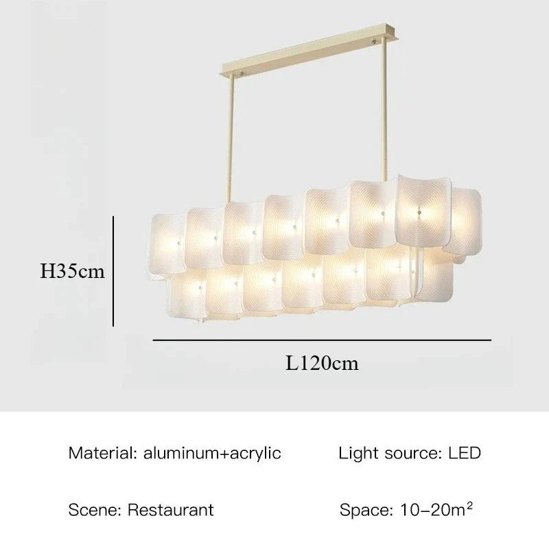 White Wabi Sabi Acrylic Pendant Chandelier - Decorbites