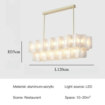 White Wabi Sabi Acrylic Pendant Chandelier - Decorbites