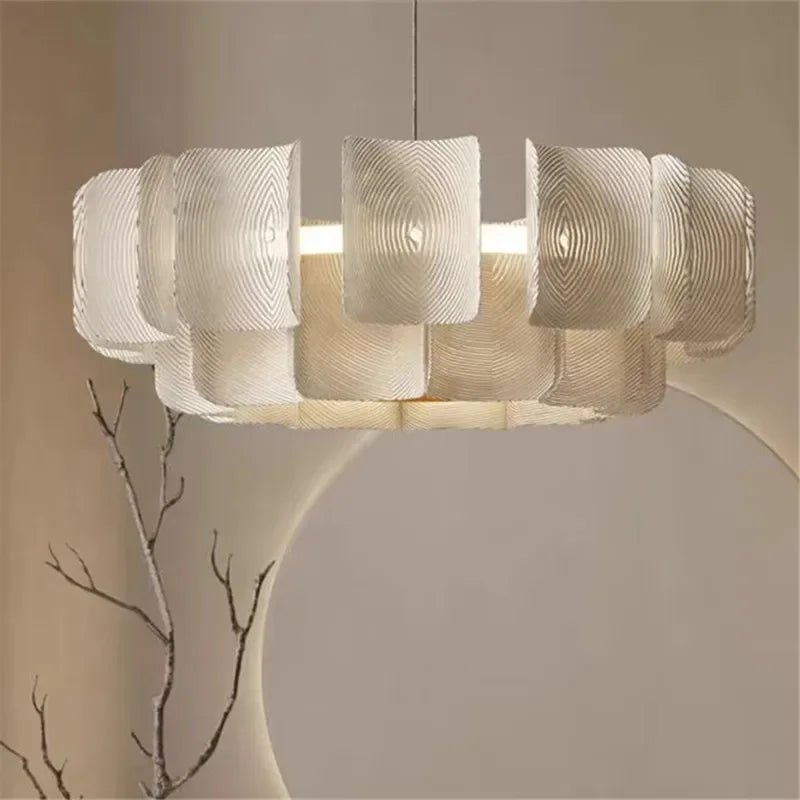 White Wabi Sabi Acrylic Pendant Chandelier - Decorbites