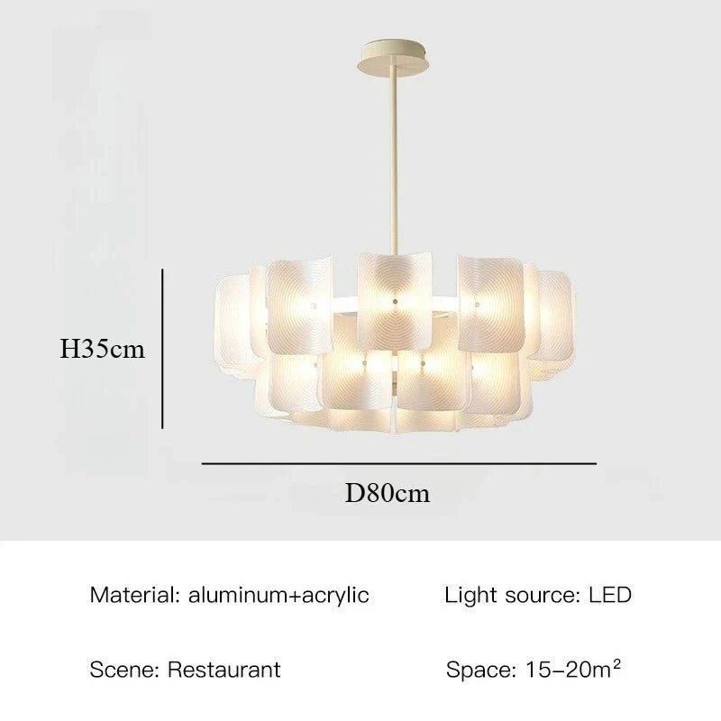 White Wabi Sabi Acrylic Pendant Chandelier - Decorbites