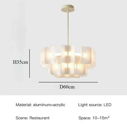 White Wabi Sabi Acrylic Pendant Chandelier - Decorbites