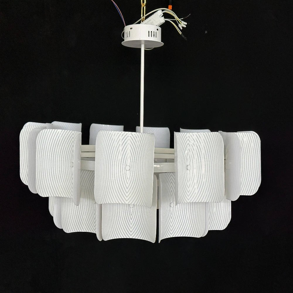 White Wabi Sabi Acrylic Pendant Chandelier - Decorbites