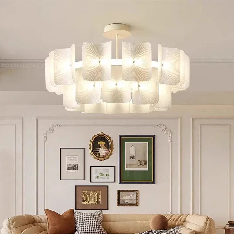 White Wabi Sabi Acrylic Pendant Chandelier - Decorbites
