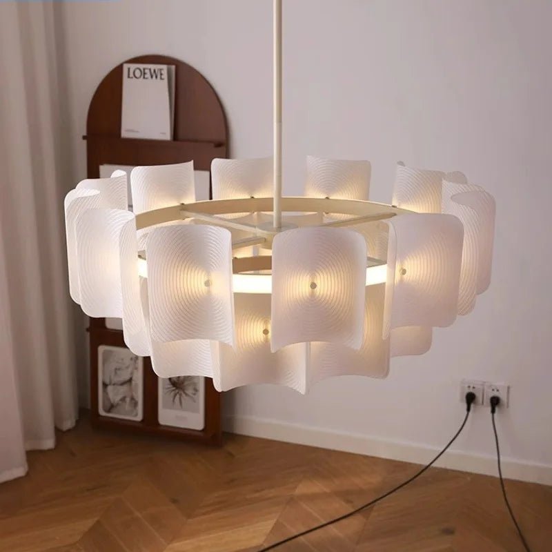 White Wabi Sabi Acrylic Pendant Chandelier - Decorbites